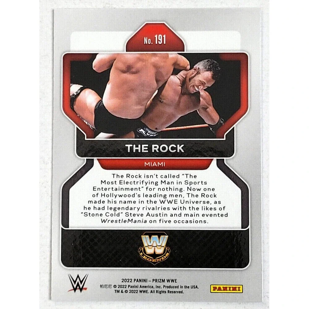 2022 WWE PANINI PRIZM - THE ROCK‎ - BASE SP CARD